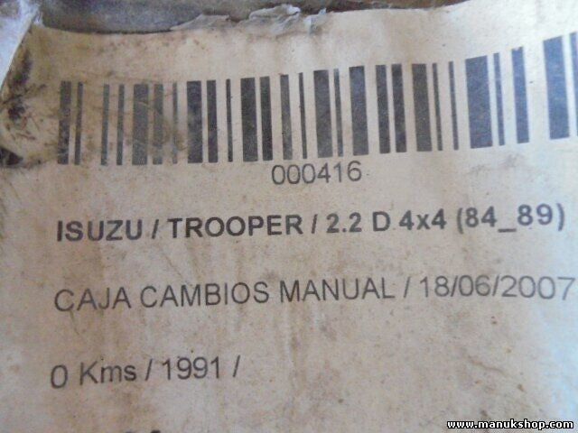 Getriebe Isuzu Trooper I UBS 2.2 D 4x4 1984/05-1989/12 34210506 L11 779 ZSK3415