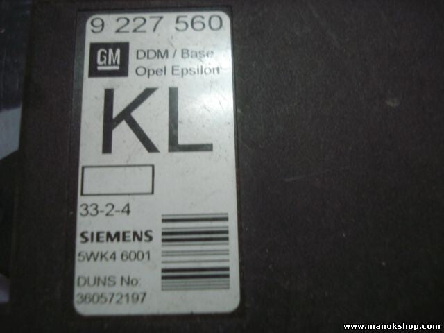 Türsteuergerät Opel Vectra C DDM Base 9227560 KL 9227560KL 5WK4 6001 5WK46001