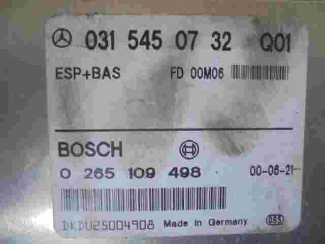 Steuergerät ESP BAS Mercedes E W210 (Q01) 0315450732 BOSCH 0265109498 FD00M06