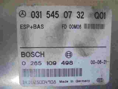 Steuergerät ESP BAS Mercedes E W210 (Q01) 0315450732 BOSCH 0265109498 FD00M06