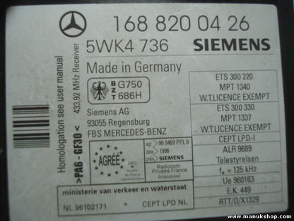 Steuergerät Wegfahrsperre Alarmmodul Mercedes-Benz A140 W168 SIEMENS 1688200426