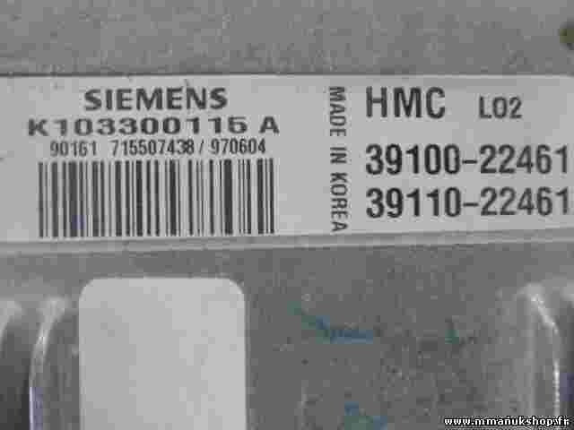 Motorsteuergerät  Hyundai Accent 3910022461 391102245 61 K103300115A 39100-22461