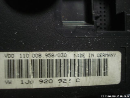 Kombiinstrument Tacho VW 1J0920922C 1J0 920 922 C 1JO920922C VDO 110008958030