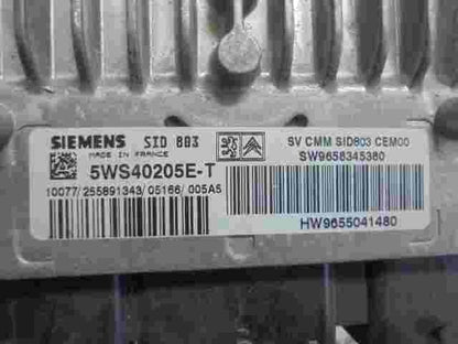 Motorsteuergerät Peugeot 407 SW9658345380 SW 9658345380 HW9655041480 5WS40205E-T