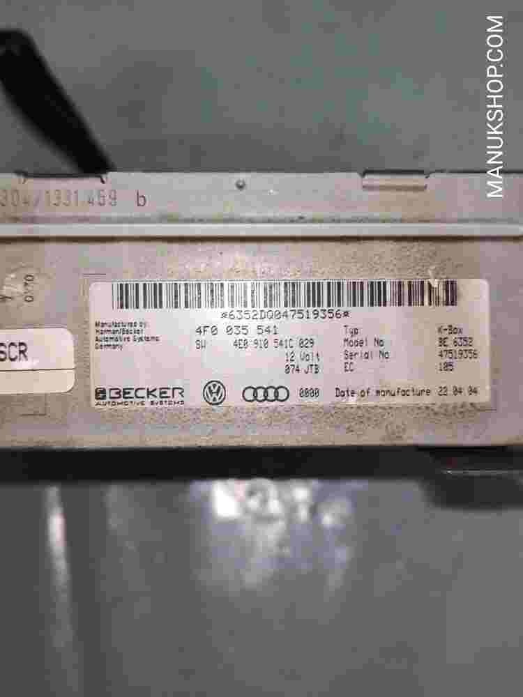 Navigationssystem Audi A6 C6 A8 D3 Q7 4L 4F0035541 4E0910541C BE6352 Becker