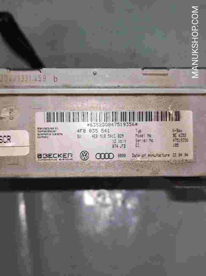 Navigationssystem Audi A6 C6 A8 D3 Q7 4L 4F0035541 4E0910541C BE6352 Becker