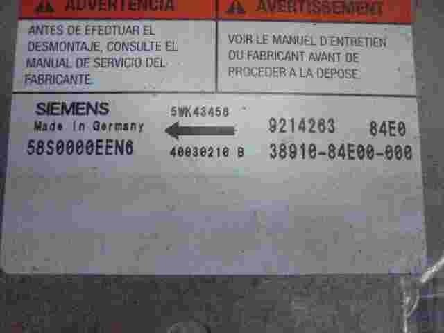Airbagsensor Airbagsteuergerät Opel Agila Suzuki Wagon 3891084E00000
