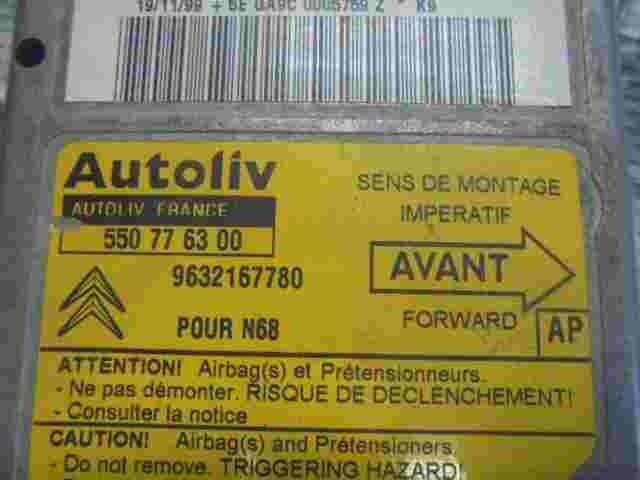 Airbagsensor Airbagsteuergerät Xsara Picasso (AP) 9632167780 550776300
