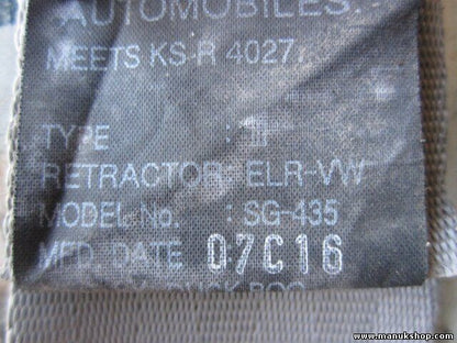 Sicherheitsgurt Gurt Kia Sorento JC SG435 SG-435 07C16 KSR4027 ELR-VW