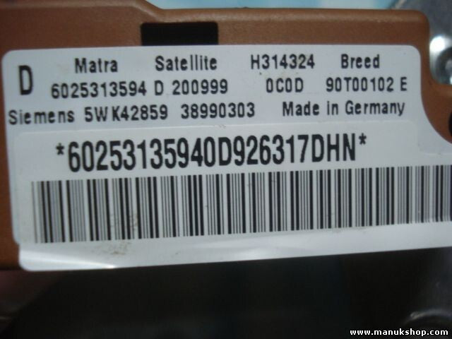 Airbagsensor Airbagsteuergerät Renault Espace III H314324 6025313594D 6025313594
