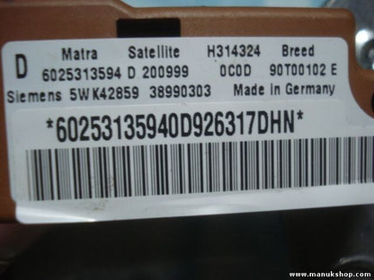 Airbagsensor Airbagsteuergerät Renault Espace III H314324 6025313594D 6025313594
