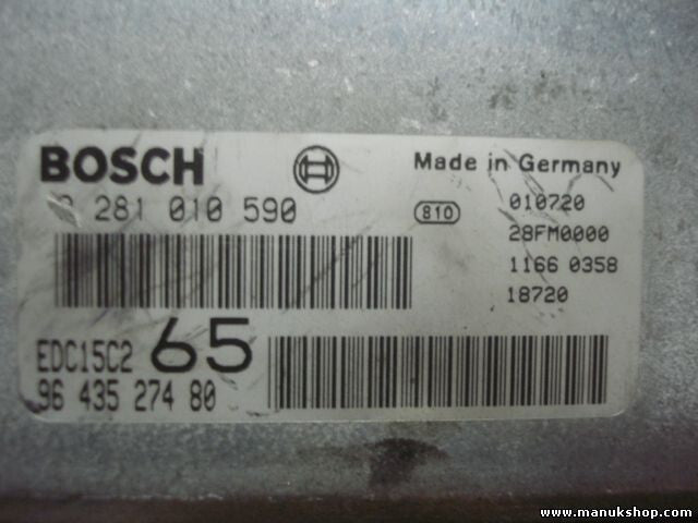 Motorsteuergerät Peugeot 406 2.0 EDC15C265 9643527480 BOSCH 0281010590 28FM0000
