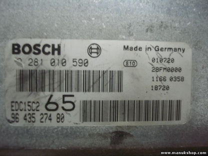 Motorsteuergerät Peugeot 406 2.0 EDC15C265 9643527480 BOSCH 0281010590 28FM0000