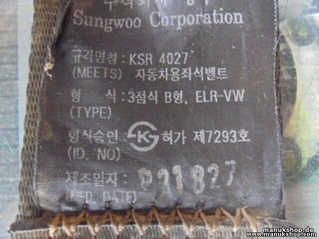 Sicherheitsgurt Gurt Hyundai Terracan 88820H1060 HSS50518R20620 HCW90427R13987