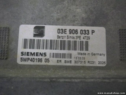 Motorsteuergerät VW Volkswagen 03E906033P SIEMENS 5WP40196 05 5WP4019605