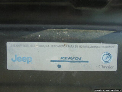 Motorhaube Jeep Cherokee XJ 2.5 4x4 2464 ccm, 90 KW, 122 PS 5288089 29985085