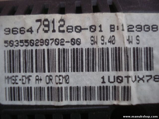 Bordcomputer Peugeot 207 9664791280-01 966479128001 96 647 912 80 01