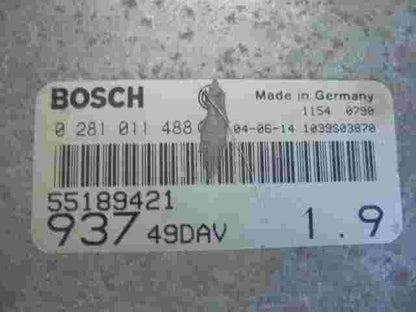 Motorsteuergerät Alfa Romeo 147  55189421 93749DAV BOSCH 0281011488 1039S03870