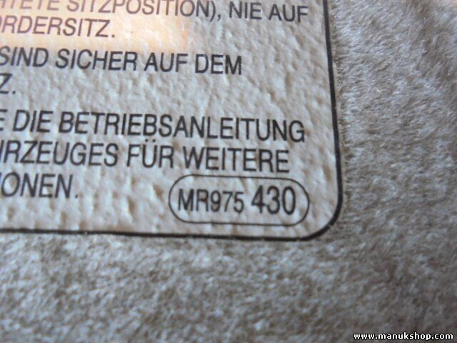 Sonnenblende links Mitsubishi L 200 K7_T K6_T 2.5 1996-07 55 KW, 75 PS MR975430