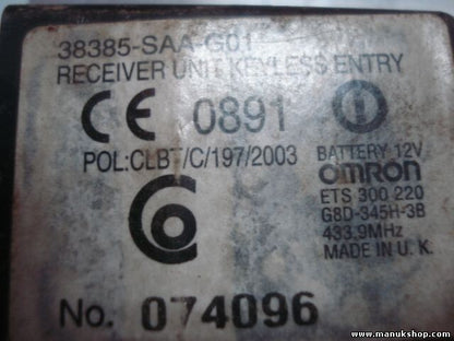 Steuergerät Keyless Entry Honda FR-V Honda Jazz 38385SAAG01 G8D345H3B
