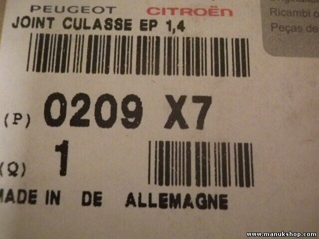 Citroen Peugeot 0209X7 0209 X7