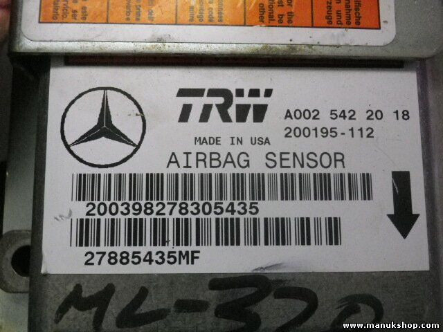 Airbagsensor Airbagsteuergerät Mercedes-Benz A0025422018 200195112 27885435MF