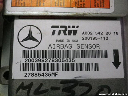 Airbagsensor Airbagsteuergerät Mercedes-Benz A0025422018 200195112 27885435MF