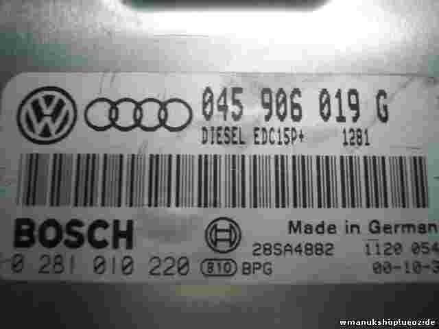 Motorsteuergerät Audi A2 045906019G 045 906 019 G BOSCH 0281010220 28SA4882