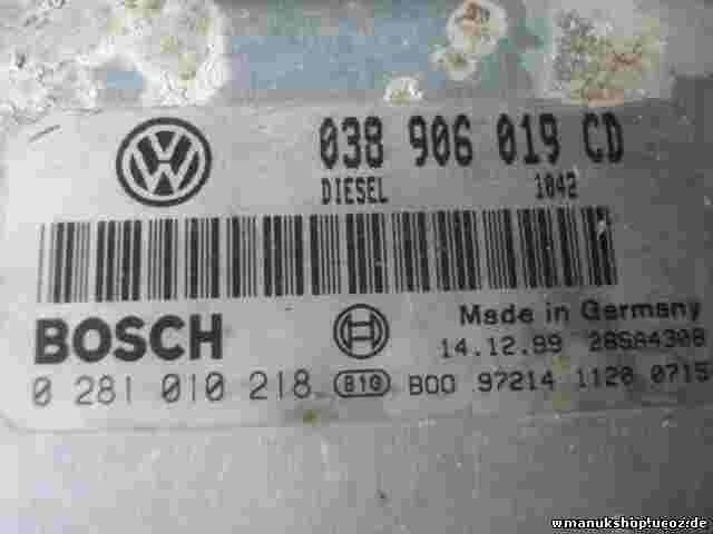 Motorsteuergerät VW Passat 3B Variant 1.9 1997-2000 AJM 038906019CD 0281010218
