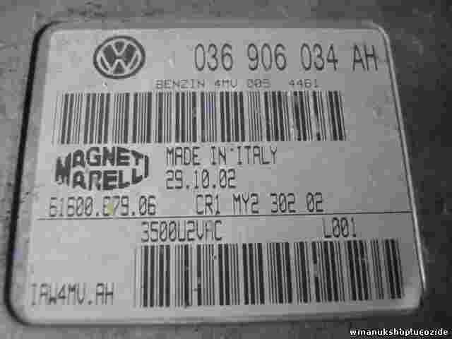 Motorsteuergerät Seat Ibiza IV 6L1 BENZIN 036906034AH 6160067906 IAW4MVAH