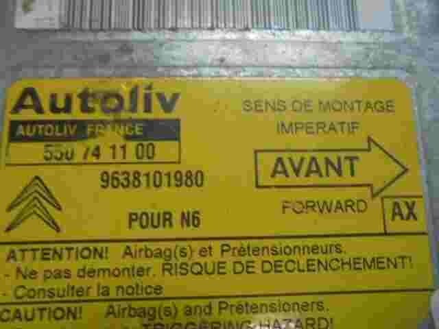 Airbagsensor Airbagsteuergerät Citroen Xsara (AX) 9638101980 550741100