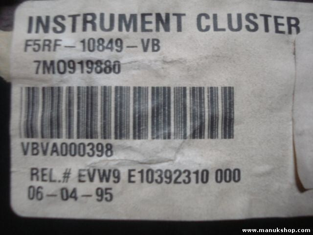 Kombiinstrument Tacho VW 7M0919880 7MO919880 F5RF10849VB F5RF 10849 VB