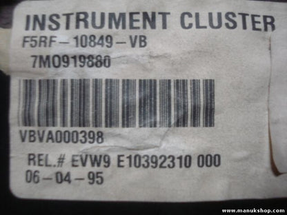Kombiinstrument Tacho VW 7M0919880 7MO919880 F5RF10849VB F5RF 10849 VB