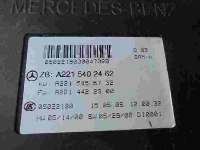 Sicherungskasten Mercedes W221 S550 CL600 A2215402462 A2215455732 A2214422300
