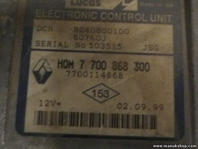 Steuergerät Renault Clio Kangoo LUCAS HOM7700868300 7700114868 R04080010G