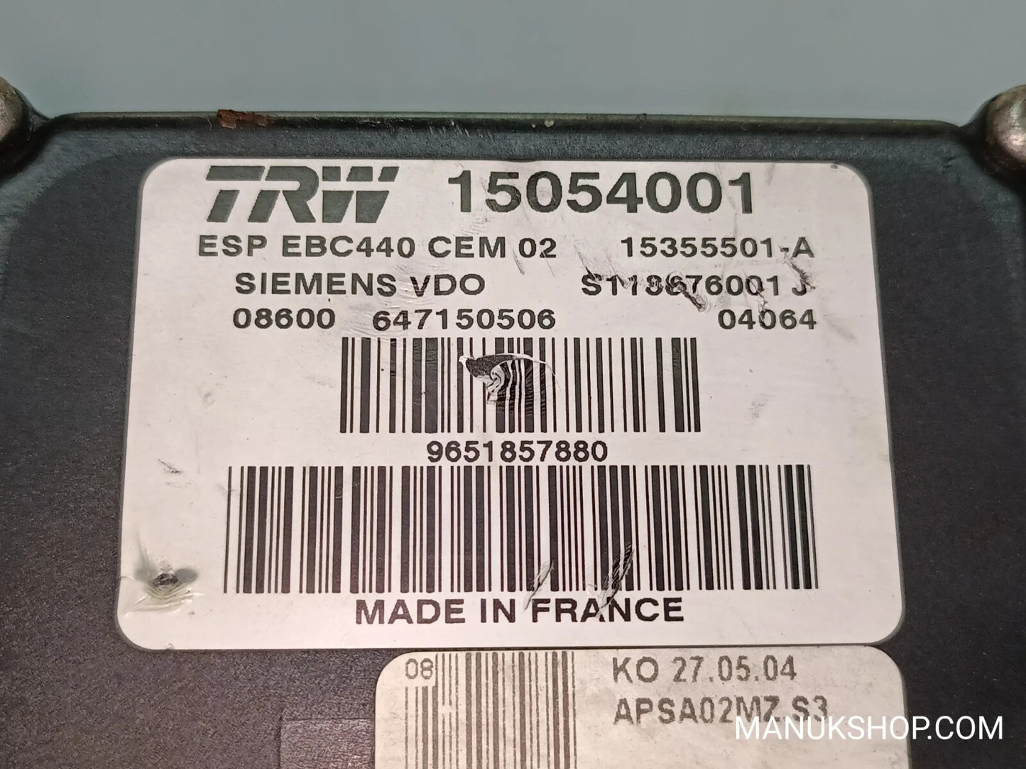 ABS Hydraulikblock Citroen Peugeot K70198360 15054001 15355501-A 9651857880