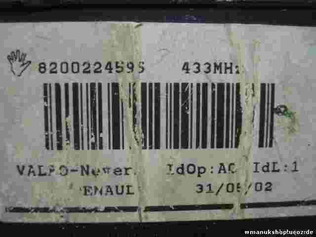 Steuergerät Kartenleser  Renault Laguna II 8200224595 433MHz VALEO ID0p VS IDL 1