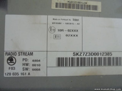 Radio CD Skoda 1Z0035161A VP4SBF18C815AF 1Z0 035 161 A VP4SBF 18C815 AF