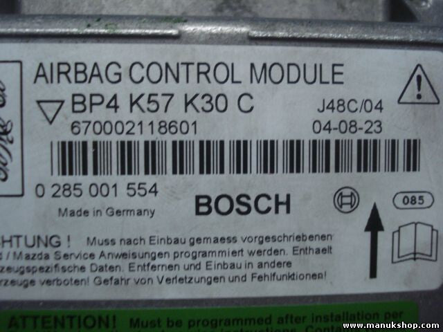 Airbagsensor Airbagsteuergerät Mazda 3 BP4K57K30C BOSCH 0285001554 670002118601
