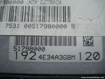 Motorsteuergerät Alfa 147 Fiat Stilo 51798000 192 4E34A3GBM BOSCH 0281013672