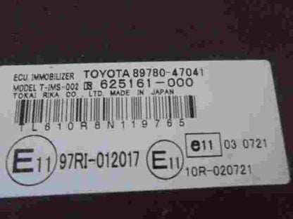Steuergerät Wegfahrsperre Alarmmodul Toyota Prius 8978047041 625161000