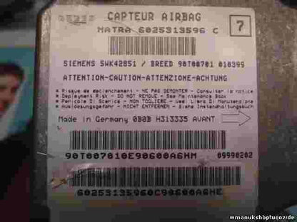Airbagsensor Airbagsteuergerät Renault Espace 6025313596 C 6025313596C 5WK42851