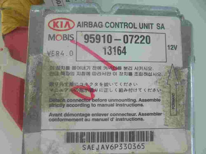 Airbagsensor Airbagsteuergerät Kia Picanto 9591007220 95910-07220 VER 4.0 12V