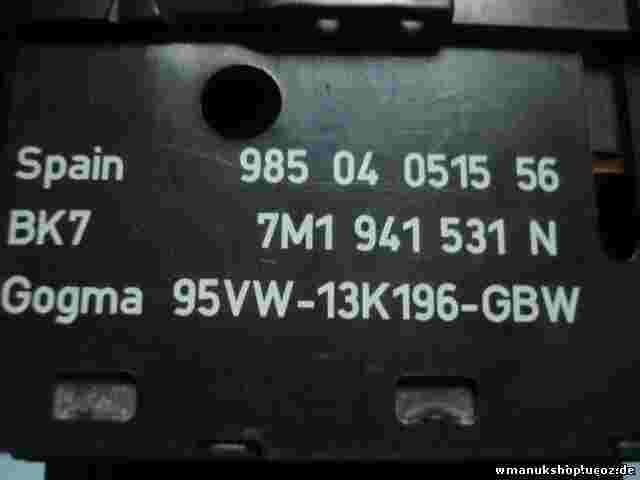 Lichtschalter Sharan Seat Alhambra Galaxy 98504051556 7M1941531N 95VW13K196GBW