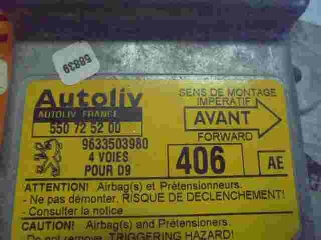 Airbagsensor Airbagsteuergerät Peugeot 407 406 (AE) 9633503980 550725200