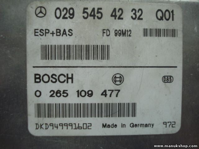 Steuergerät Mercedes-Benz W168 0295454232 Q01 FD99M12 BOSCH 0265109477