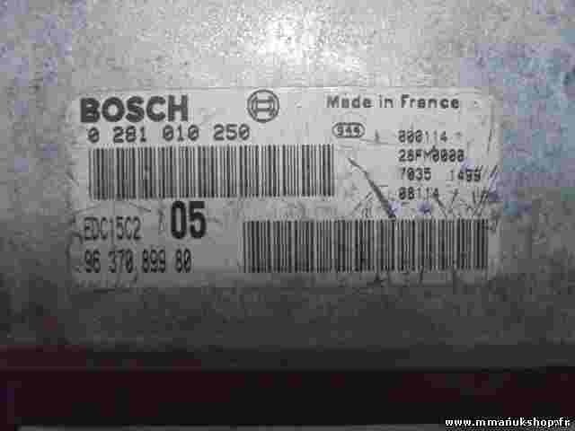 Motorsteuergerät Peugeot 206 9637089980 96 370 899 80 EDC15C205 BOSCH 0281010250