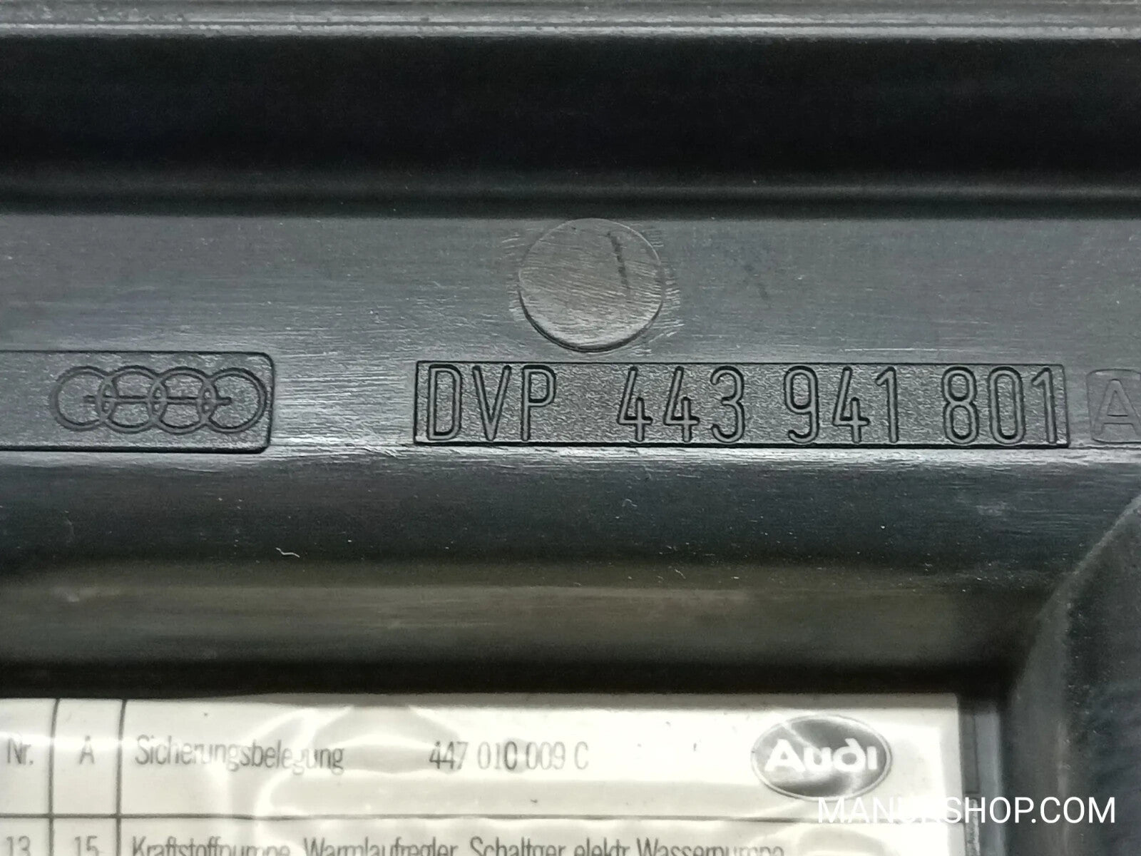Abdeckung Sicherungskasten Audi 80 90 B2 443941801 443 941 801
