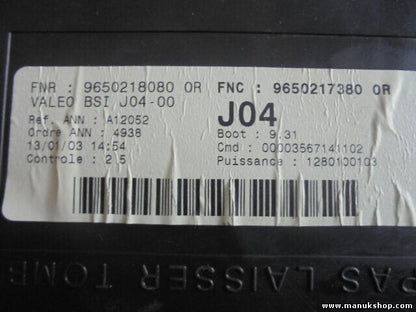 Sicherungskasten Peugeot 307 16V 1.4 HDi 9650218080 9650217380 VALEO BSI J04-00