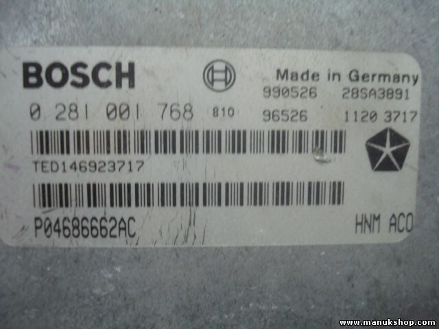 Motorsteuergerät Chrysler Jeep P04686662AC 04686662AC 0281001768 TED146923717